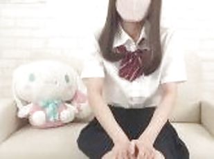 masturbación, colegiala-schoolgirl, juguete, japonés