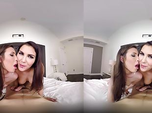 FFM threesome in virtual reality video with Casey Calvert & Valenti...