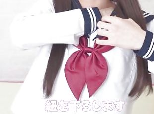 masturbación, colegiala-schoolgirl, juguete, japonés