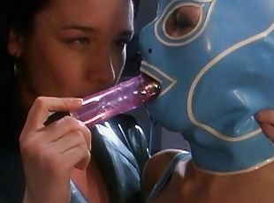 Lesbians having rough femdom session