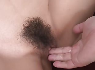 asiatisk, doggy, hårete, orgasme, pissing, japansk, creampie, fingret, søt, cowgirl