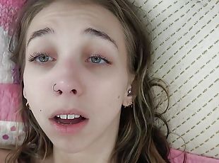 fitta-pussy, smal, brudar, avsugning, pov, sprut, blond, amerikansk, söt-sweet