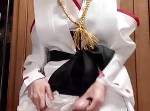 Japanese CD Nicola Masturbates in Kirishima Cosplay