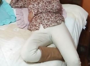 cul, poilue, masturbation, maman-et-garçon, public, chatte-pussy, amateur, milf, maison, latina