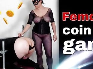 Femdom Pegging Games Coin Toss FLR Bigger Buttplug or Orgasm Surprise Bondage Assplay Milf Stepmom