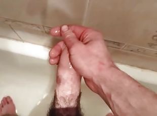 banhos, masturbação, orgasmo, esguincho, amador, tiro-ao-alvo, punheta, chuveiro, sozinho