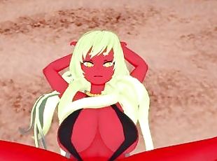 Scanty Daemon Gives You a Footjob At The Beach! Panty and Stocking ...