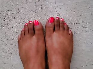 Neon Pink Feet