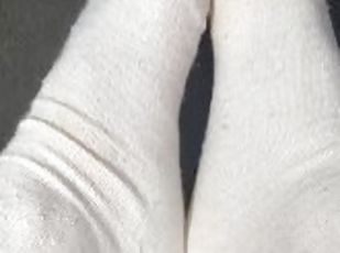 White Tube Sock Fetish In Car