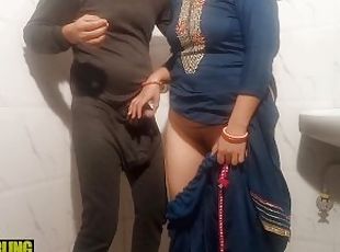 Punjabi Bhabhi fucked by Bihari in the bathroom during smoke cigare...