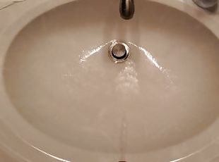 POV Hard Piss in Sink During House Party After Holding it in For So Long!