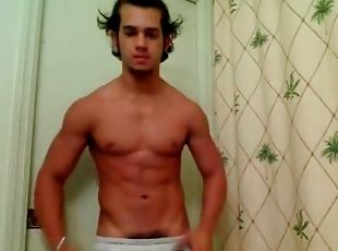 Hot body guy in a sexy solo striptease