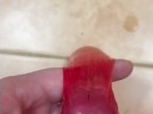 Pissing in condom fetish