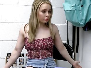 Naughty guard fucked by petite blonde teen and big ass girl felt re...