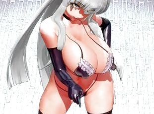 gros-nichons, hentai, danse, 3d, seins, blanc