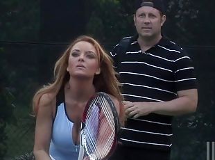 Outdoor Hardcore Scene With the Hot Janet Mason And Her Tennis Coach