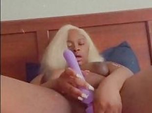 Ebony Dildo Play