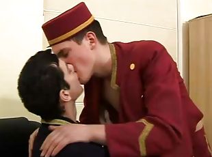 Hotel works kissing and fucking anally lustily