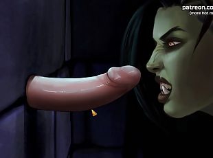 What a Legend! - Glory Hole Busty Horny Monster Girl Orc Teen Sucks...