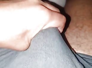 playing with hairy penis