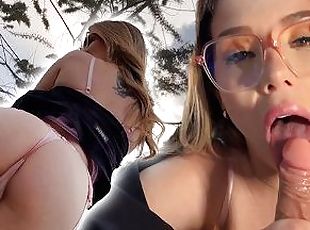 His girlfriend gets careless and Dani Ortiz fucks him, she almost g...