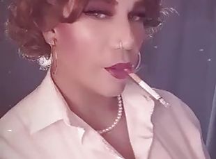 transsexual, amador, mulher-madura, latina, europeia, britânico, euro, fetiche, fumando