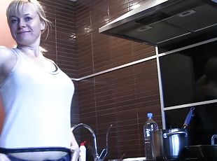 Amazing milf chick gets very wild in the kitchen