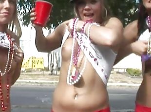 al-aire-libre, fiesta, público, amateur, con-piercings, realidad