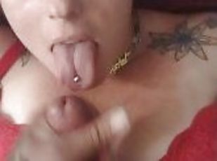 Cute Girl Talks Dirty and Tells Hot Tattoo Guy To Cum On Her Face F...