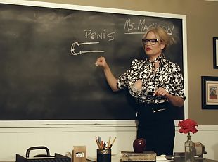 великі-цицьки, окуляри, мастурбація, вчителька, краля, порнозірка, природна, соло, міні-спідниця