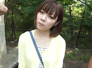 Stunning babe Moriho Sana pleases two guys by fucking with them tog...