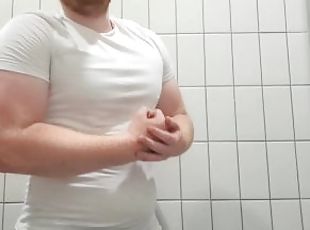 pissande, gay, tight, fetisch, ensam, muskulös, bisexuell, träning