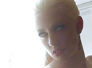 Platinum Blonde Jessie Volt's Solo Sex Show