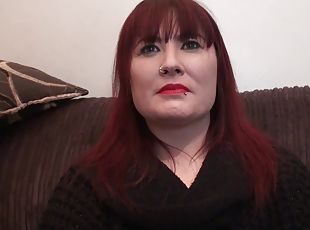 Chubby mature redhead in bodystockings is a dick loving slut