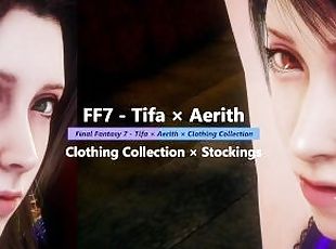 Final Fantasy 7 - Tifa × Aerith × Clothing Collection × Stockings -...
