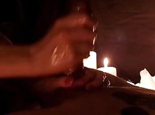 Wife give sensual handjob in candle light OnlyFans @theartofwillyan...