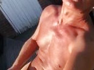 masturbation, en-plein-air, amateur, ejaculation-sur-le-corps, jouet, gay, branlette, esclave, salope, ejaculation