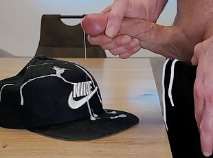 Nike cap massive cumshot