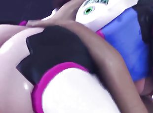 Overwatch D.va Cowgirl Riding Huge Light Boner 2