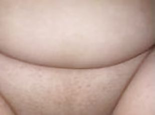 Big fat tits bouncing as handsome mustache daddy rip into a dry bbw milf pussy
