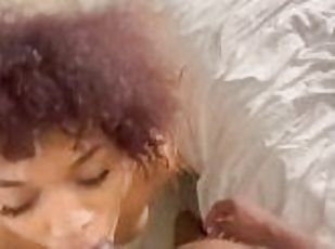 enorme, orgasmo, babes, mamada, chorro-de-corrida, negra-ebony, pareja, facial, polla, chupando