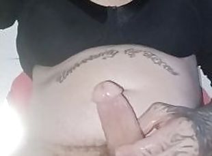 Stroking my shemale cock