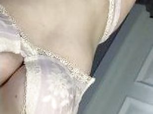 gros-nichons, amateur, ados, maison, horny, serrée, mignonne, petite, attrapée, solo