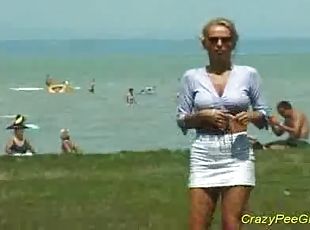 pissing, cipka, amatorskie, laski, plaża, szalone, fetysz, solo