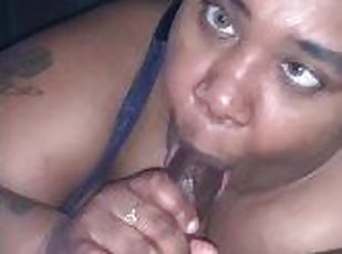 DEEPTHROAT QUEEN SLOPPY GAWK GAWK 5000 (Sexy Ebony BBW Swallows Dic...