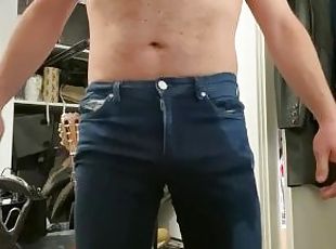 Been edging, cumming and pissing in my jeans ALL day! Nice and tigh...