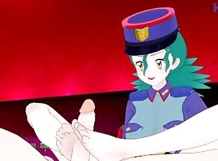 Officer Jenny and I have intense sex at a love hotel. - Pokmon Hentai