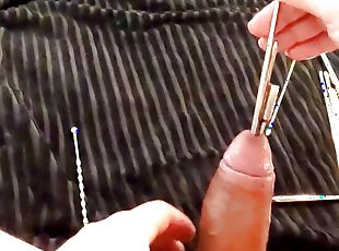 Extreme sounding. Multiple sounds in cock urethral. Cock stuffed fu...