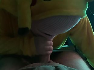 Sexy Pikachu Makes A Passionate Deep Blowjob