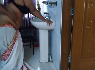 Indian College Mam In Saree Getting Ready To Go To Office, Hot Stud...